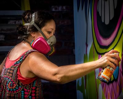 ‘A train nearly took my head off’: how Lady Pink shook up the macho men of New York’s graffiti scene