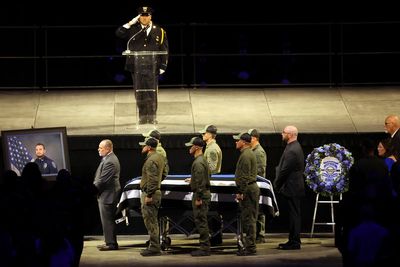 Slain Ohio police officer honored with Purple Heart and Medal of Honor during memorial service