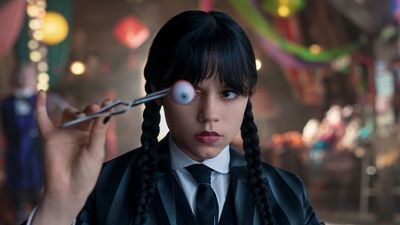 Jenna Ortega Ditched The Wednesday Black, And Took The Snakeskin Look To A New Level With This Sheer Dress
