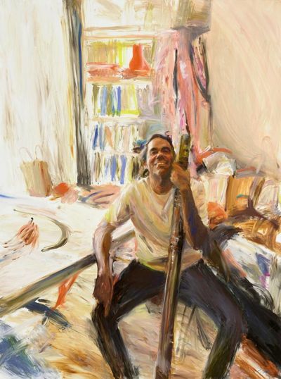 Archibald prize 2025: finger-painted portrait of musician William Barton wins people’s choice award