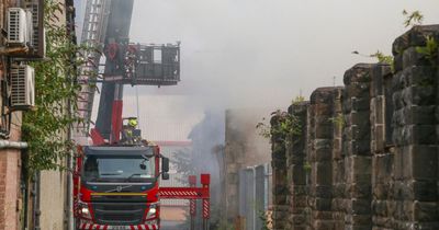 Firefighters tackling blaze at industrial estate in Glasgow