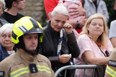 Fire crews and mourners line streets to honour fallen firefighter Martyn Sadler