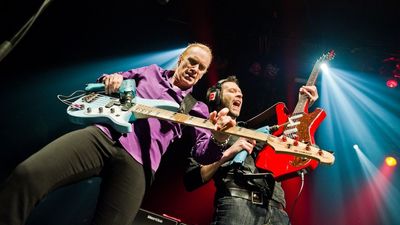“That's my specialty: playing fast clusters of notes with the guitars. I had to pluck with four fingers instead of three!” Billy Sheehan and Paul Gilbert trade blistering licks in this standout rocker from Mr. Big