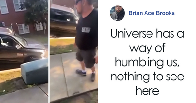 Instant Karma Hits ‘Racist’ Driver Moments After He Flipped Off Bystander