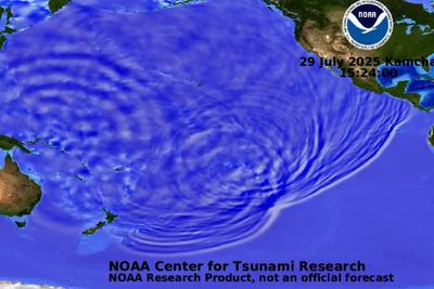Animation reveals how tsunami, triggered by 8.8-magnitude earthquake, surged across Pacific Ocean