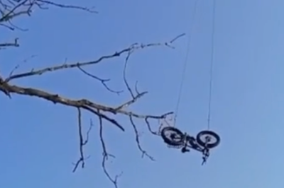 An injured Ukrainian soldier was stuck behind enemy lines for days. He escaped on an e-bike airdropped by a drone