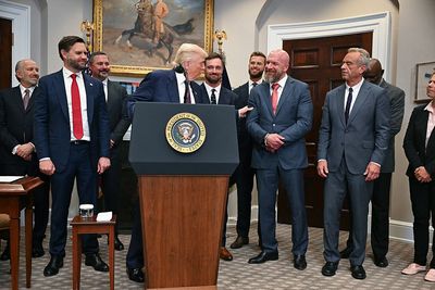 Trump uses lavish ballroom, pro wrestling legend to move past Epstein saga - Roll Call