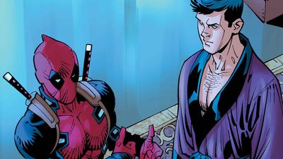 Deadpool meets Batman, Jeff the Land Shark and Krypto the Super Dog frolic, and Green Arrow and Daredevil are locked in bloody combat in first look at new Marvel/DC crossover