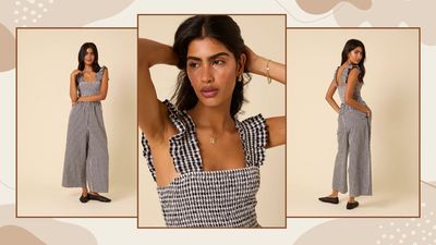 I’m going on a staycation next week, and this versatile gingham jumpsuit will absolutely be in my suitcase