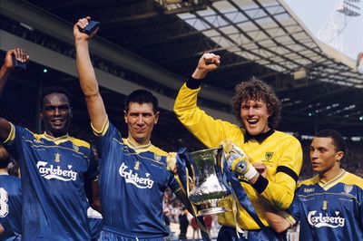‘I can remember Dennis Wise following me up – when I lifted the trophy, I heard him behind cheering and shouting, “You bastards!” I thought, “You can’t say that in front of Princess Diana!”’ Dave Beasant on Wimbledon’s 1988 FA Cup upset win over Liverpool