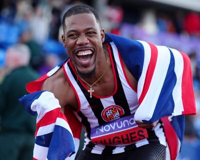 Zharnel Hughes dedicates British 100m title to aunt after missing her funeral to race