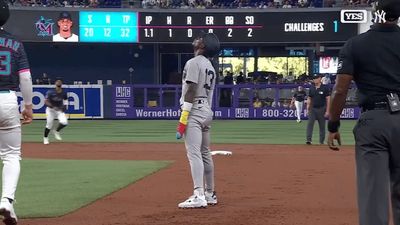 Jazz Chisholm Jr. Was Doubled Off After He Didn't Get Back to First on Infield Pop-Up
