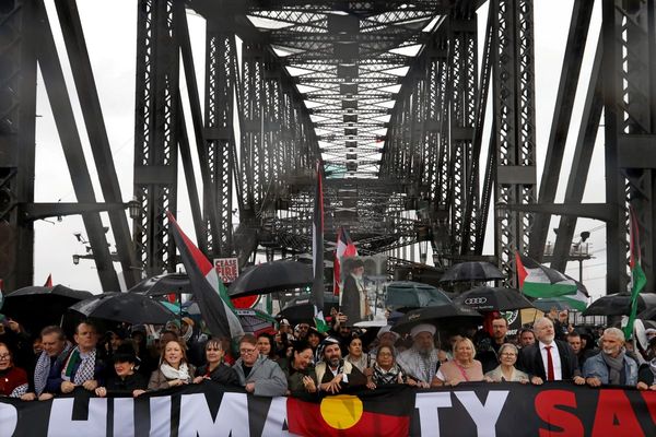 Tens of thousands join pro-Palestinian march over Sydney Harbour Bridge