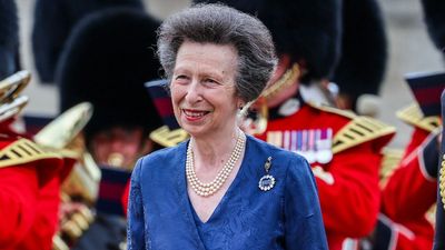 Princess Anne's midnight blue wrap dress is a massive step away from her usual style - and I'm on board with it