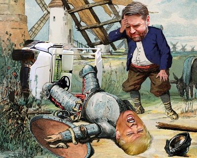 ‘He has trouble completing a thought’: bizarre public appearances again cast doubt on Trump’s mental acuity
