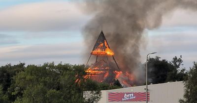 Cumbernauld town centre evacuated as church fire continues