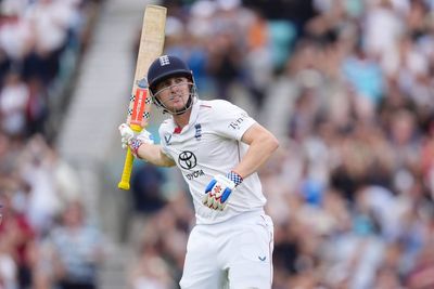 Harry Brook century before dramatic dismissal takes England in sight of win