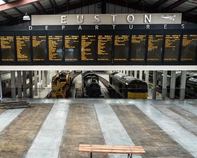 ‘Just ticking away in the background’: old Euston departures board lives on in millionaire’s Margate warehouse