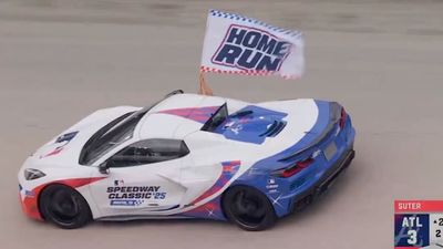 Super-Fast Home Run Car at the Braves-Reds Speedway Classic Was an Instant Hit
