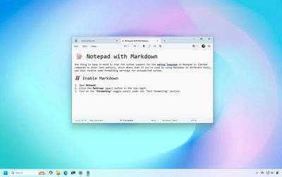 How to get started with Markdown in the Notepad app for Windows 11