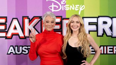 Lohan and Lee Curtis hit red carpet for 'freaky' film