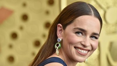 The next butter yellow? I just spotted a vibrant twist on 2025's most beloved color on Emilia Clarke's country kitchen cabinets