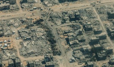 A wasteland of rubble, dust and graves: how Gaza looks from the sky