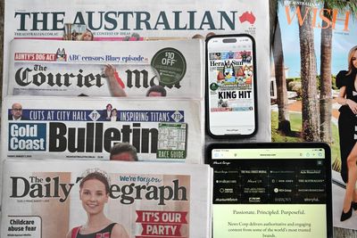 News Corp’s Australian newspaper revenue falls as CEO warns Trump of AI’s ‘art of the steal’