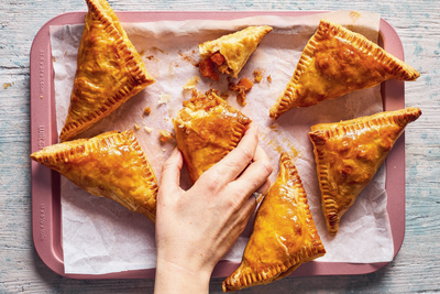 Sweet potato and goat’s cheese hand pies – an easy freezer-friendly bake