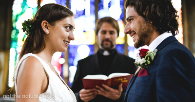 People Are Confused By This Bride’s Reaction To Groom Saying His Ex’s Name During Vows