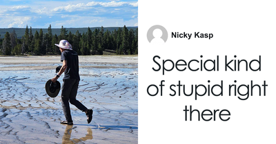 “And These People Reproduce”: Guy Violates Yellowstone Trespassing Rules, Netizens Respond Wittily