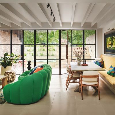 A basement extension gave this tall, skinny house extra living space