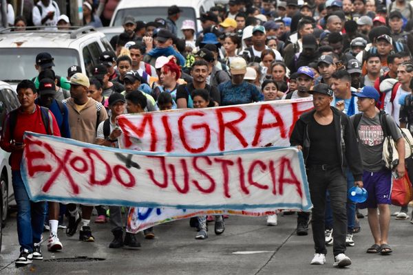 About 300 migrants start walking north in southern Mexico, but goal is not US border