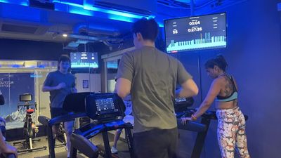 Out of breath, sweaty and with aching legs - training at the high-tech gym elite climbers use to prepare for Mount Everest is exhausting