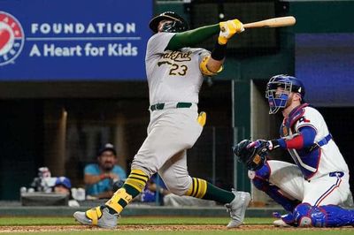 Athletics catcher Shea Langeliers hits three home runs in a game
