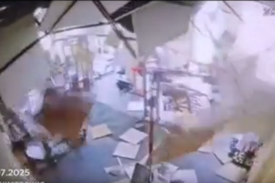 New CCTV shows ceilings caving in as Russia hit by massive 8.8 magnitude earthquake