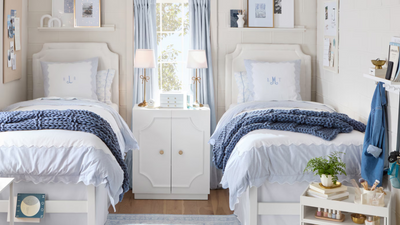 Stuck with cinder block dorm room walls? Don't panic, here's exactly how to decorate them to create a more inviting space