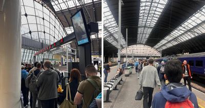 Hundreds forced to queue for Glasgow to Edinburgh train amid Oasis travel chaos