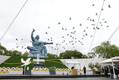 Nagasaki’s bells ring for the first time in 80 years to mark US atomic bombing