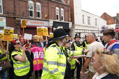 Protesters gather for anti-immigration demonstration