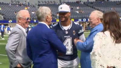 Cameras Caught Dak Prescott Making Bold Prediction in Postgame Chat With Rams Owner