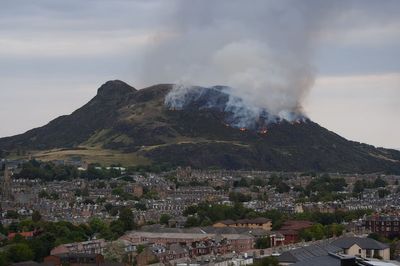 Fire crews tackle blaze at Edinburgh landmark hill Arthur’s Seat