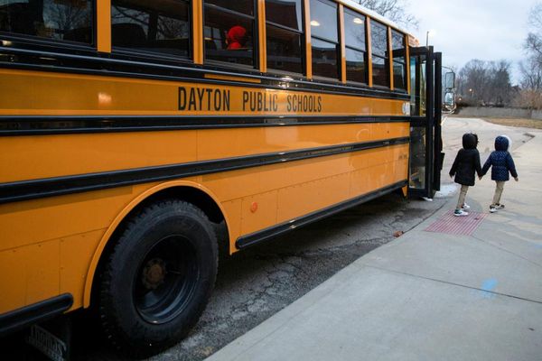 Ohio law requires buses for private school kids. Public school students have to find their own ride