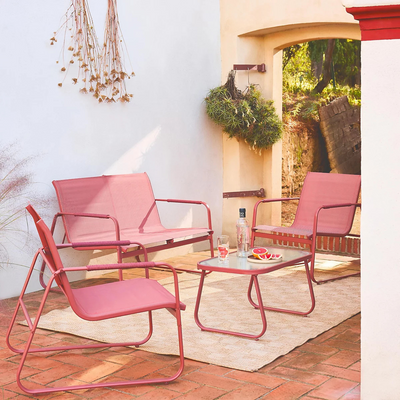 I can’t stop thinking about this stunning terracotta garden furniture set from B&Q – it's less than £110