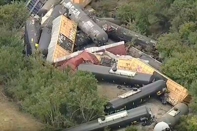 35 Union Pacific train cars derail near Texas town, no injuries reported