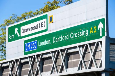 M25 closed near Dartford Crossing after lorry carrying tyres catches fire