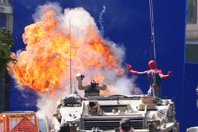 Spider-Man seen hurtling through Glasgow amid filming of Brand New Day