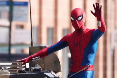 Spider-Man seen swinging into action in Glasgow amid filming of Brand New Day
