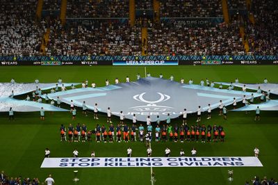 UEFA unfurls Gaza-related plea banner after Palestinian tribute fallout