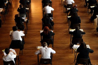 Students receiving eagerly anticipated A-level results